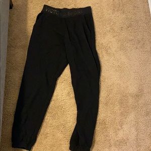 victoria secret black sweat pants